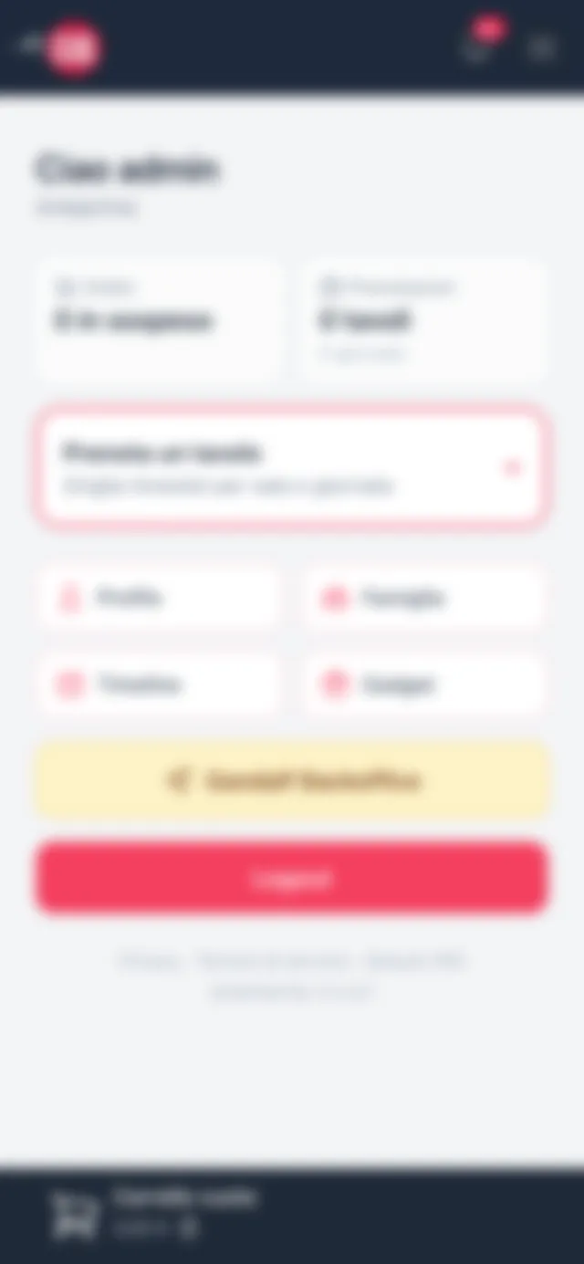Schermata sfocata: la dashboard personale di chi gioca